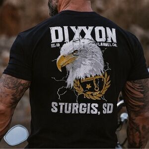 DIXXON Black and Gold Eagle Tee